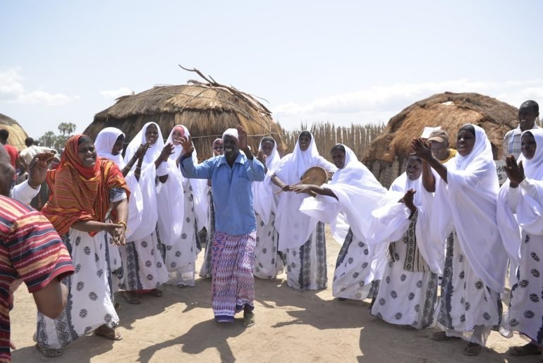 Dancing at the Marsabit Lake Turkana Festival, Kenya