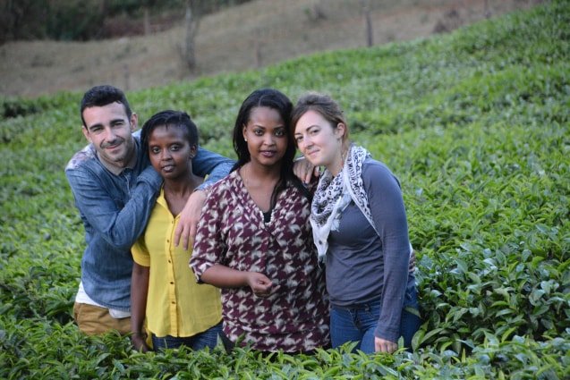 With friends David and Coco enjoying a tea farm in Nyeri