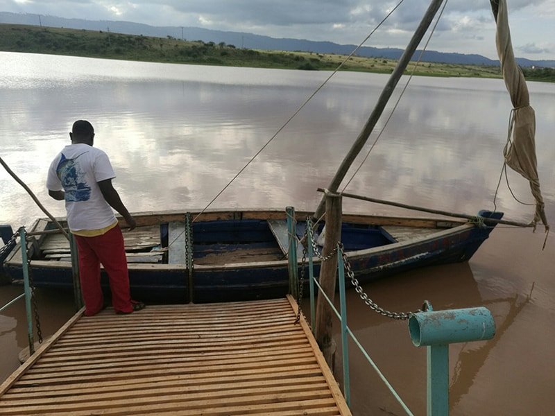 Our boat that navigated the Maruba dam at Machakos peoples Park, Kenya
