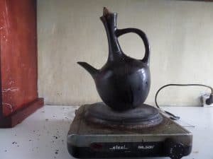 A Jebena used of brew coffee in Ethiopia